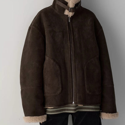 Manteau Épais Col Revers